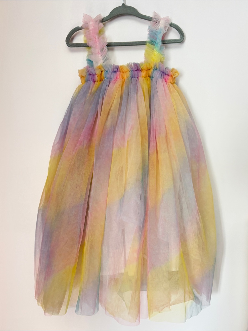Lola + The Boys Girls Rainbow Tulle Sundress. Pastel Multicolor. Size 6.